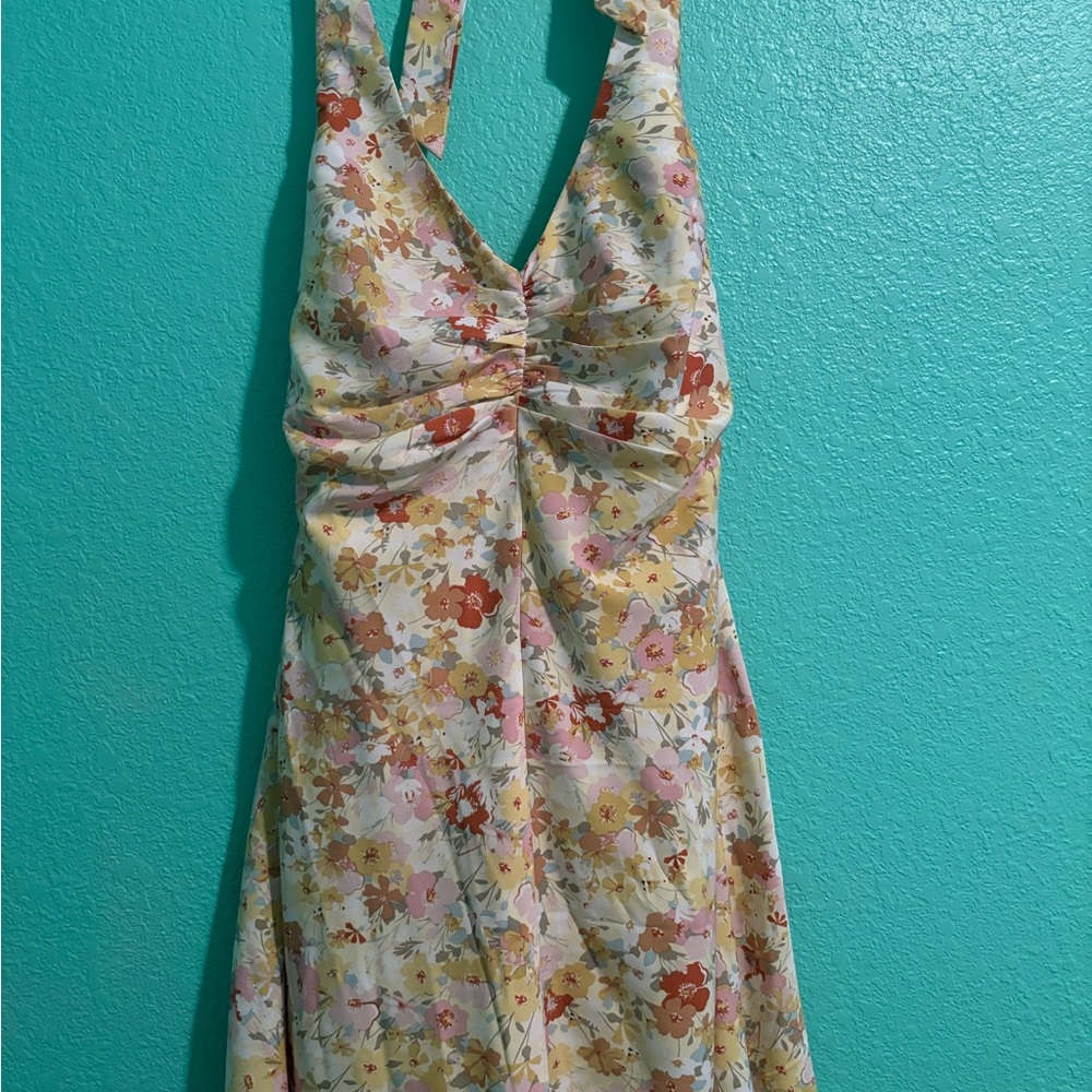 ASTER Floral Halter Dress